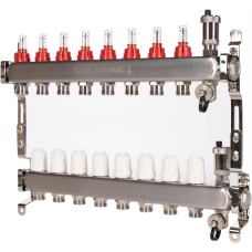 Сантехническая арматура ROYAL THERMO Коллектор нерж. в сборе с расходомерами 1