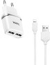 Сетевое зарядное устройство HOCO (6957531047759) C12 2USB 2.4A белый