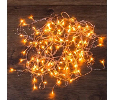 Фигуры интерьерные NEON-NIGHT (303-063) Гирлянда светодиодная универсальная 100 LED Теплый 10 метров, прозр ПВХ, с контр