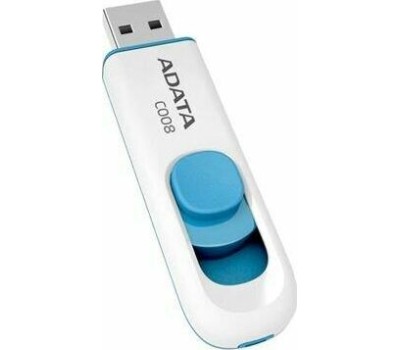 USB флэш-накопитель A-DATA 32GB С008 белый/голубой (AC008-32G-RWE)