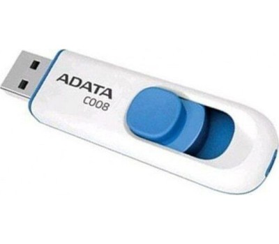 USB флэш-накопитель A-DATA 32GB С008 белый/голубой (AC008-32G-RWE)