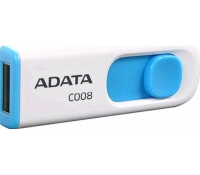 USB флэш-накопитель A-DATA 32GB С008 белый/голубой (AC008-32G-RWE)