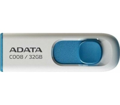 USB флэш-накопитель A-DATA 32GB С008 белый/голубой (AC008-32G-RWE)
