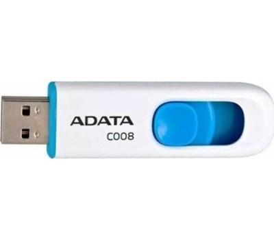 USB флэш-накопитель A-DATA 32GB С008 белый/голубой (AC008-32G-RWE)