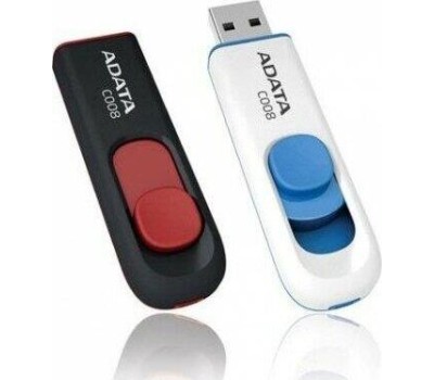 USB флэш-накопитель A-DATA 32GB С008 белый/голубой (AC008-32G-RWE)