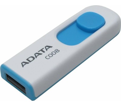 USB флэш-накопитель A-DATA 32GB С008 белый/голубой (AC008-32G-RWE)