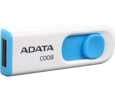 USB флэш-накопитель A-DATA 32GB С008 белый/голубой (AC008-32G-RWE)