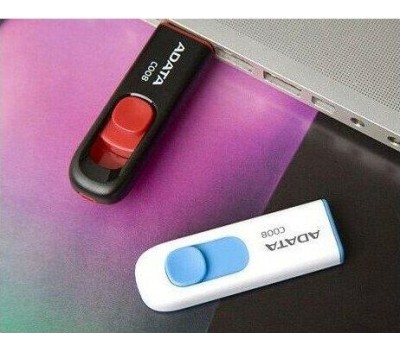 USB флэш-накопитель A-DATA 32GB С008 белый/голубой (AC008-32G-RWE)