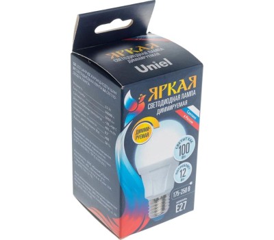 Лампочка UNIEL (UL-00004289) LED-A60 12W/4000K/E27/FR/DIM PLP01WH