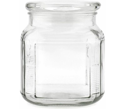 Стеклянная банка MALLONY Стеклянная банка для сыпучих продуктов со стекл плоской крышкой, ARIA, объем: 0,75 л (004470)