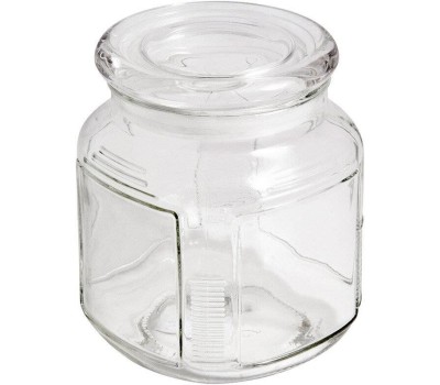 Стеклянная банка MALLONY Стеклянная банка для сыпучих продуктов со стекл плоской крышкой, ARIA, объем: 0,75 л (004470)