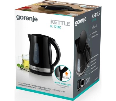 Чайник электрический GORENJE K17BK черный