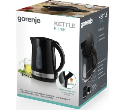 Чайник электрический GORENJE K17BK черный