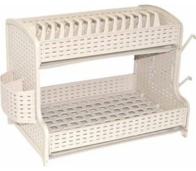 Пластиковое изделие VIOLET РОТАНГ Сушилка для посуды 2-х ярусная слоновая кость 270226
