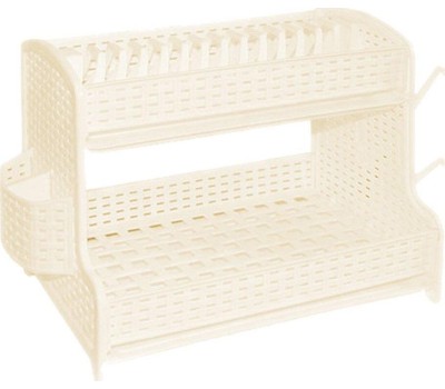 Пластиковое изделие VIOLET РОТАНГ Сушилка для посуды 2-х ярусная слоновая кость 270226