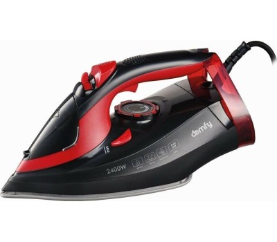 Утюг DOMFY DSC-EI502, 2400Вт, черный/ красный