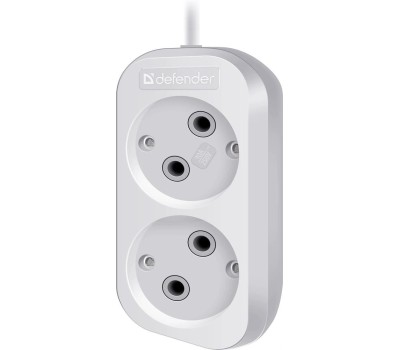 Удлинитель DEFENDER (99271) B220 - 2 розх 3 м, белый