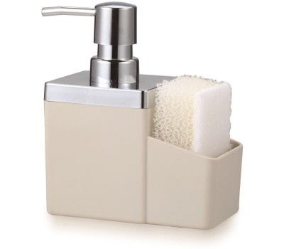 Диспенсер для мыла с карманом под губку ЕГ (574) Диспенсер для мыла с карманом под губку бежевый