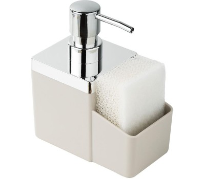 Диспенсер для мыла с карманом под губку ЕГ (574) Диспенсер для мыла с карманом под губку бежевый