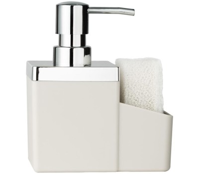 Диспенсер для мыла с карманом под губку ЕГ (574) Диспенсер для мыла с карманом под губку бежевый