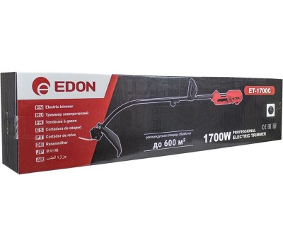 Электрический триммер EDON ET-1700C черный/красный 35703 1700Вт, ширина скашивания 430мм
