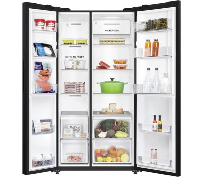 Холодильники HAIER HRF-600DB7RU Side by Side, инверторный черный