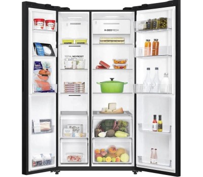 Холодильники HAIER HRF-600DB7RU Side by Side, инверторный черный