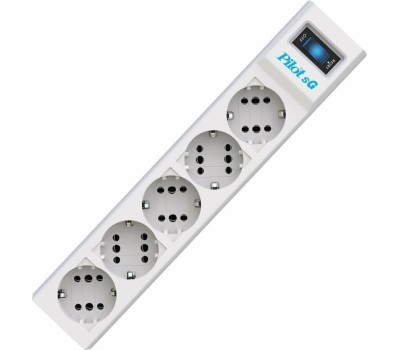 Сетевой фильтр PILOT SG 3м (5 розеток) белый (коробка)