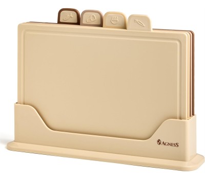 Набор досок AGNESS НАБОР ИЗ 4 ДОСОК НА ПОДСТАВКЕ, ЦВЕТ: БЕЖЕВЫЙ 671-216