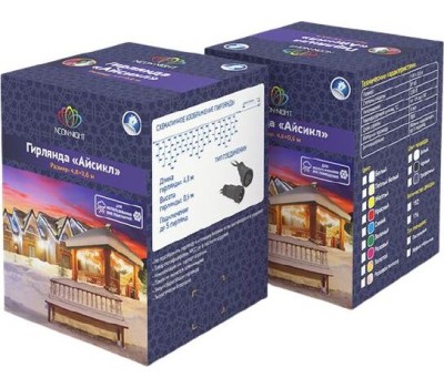 NEON-NIGHT Гирлянда светодиодная Бахрома (Айсикл) 4,8х0,6м 152 LED СИНИЙ белый ПВХ IP65 постоянное свечение 230В нужен блок 303-500-1