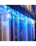 NEON-NIGHT Гирлянда светодиодная Бахрома (Айсикл) 4,8х0,6м 152 LED СИНИЙ белый ПВХ IP65 постоянное свечение 230В нужен блок 303-500-1