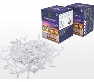 NEON-NIGHT Гирлянда светодиодная Бахрома (Айсикл) 4,8х0,6м 152 LED СИНИЙ белый ПВХ IP65 постоянное свечение 230В нужен блок 303-500-1
