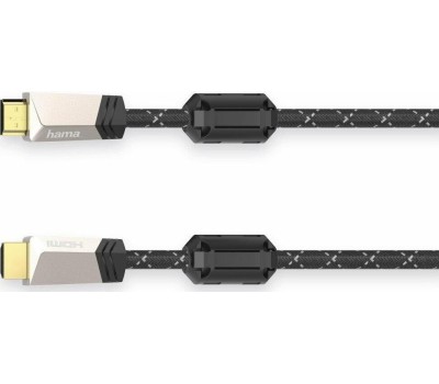 HAMA Кабель аудио-видео Premium, HDMI (m) - HDMI (m), 1.5м, GOLD, ф/фильтр, черный [00205025]