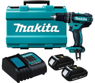 MAKITA Ударная дрель-шуруповерт DHP482SYE, 1.5Ач, с двумя аккумуляторами