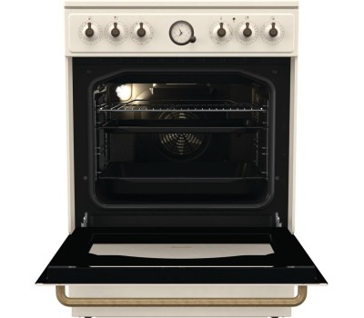 Плита электрическая GORENJE Электрическая плита GECS6B70CLI, стеклокерамика, без крышки, бежевый