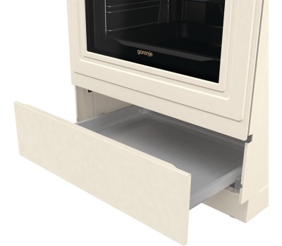 Плита электрическая GORENJE Электрическая плита GECS6B70CLI, стеклокерамика, без крышки, бежевый