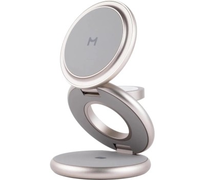Зарядное устройство беспроводное MAGSSORY Беспроводное зарядное устройство signature edition, USB-C, USB-C, 22Вт, титановый [wch053t]