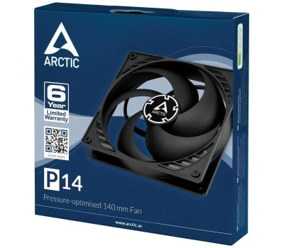 ARCTIC COOLING Вентилятор P14 5шт, 140мм, 3-pin, 1700об/мин, 22.5 - 24.5 дБ, черный, Ret [acfan00136a]