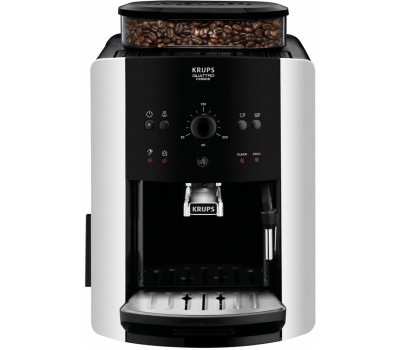 Кофемашина KRUPS Кофемашина автоматическая Arabica EA811810, 15Бар, с ручным капучинатором, черный/серебристый