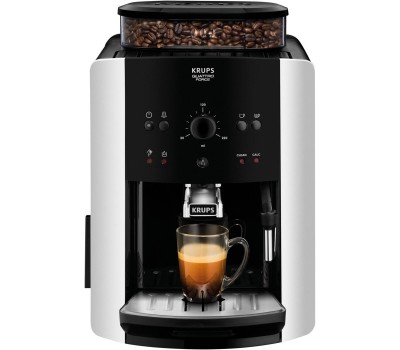 Кофемашина KRUPS Кофемашина автоматическая Arabica EA811810, 15Бар, с ручным капучинатором, черный/серебристый