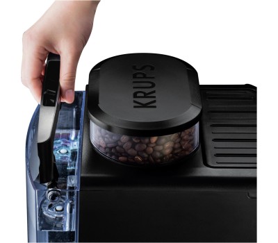 Кофемашина KRUPS Кофемашина автоматическая Arabica EA811810, 15Бар, с ручным капучинатором, черный/серебристый