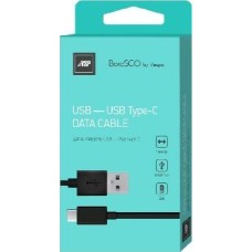 Дата-кабель BORASCO Дата-кабель USB - TYPE-C 2А 1М черный (20545)