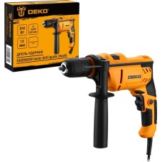 Дрель ударная сетевая DEKO DKID850W с быстрозажимным патроном, 850Вт 063-4155