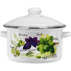 Кастрюля ЭМАЛЬ 01-Б1614/4М Базилик цил 4,0л