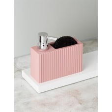 Диспенсер для мыла с карманом под губку ЕГ (575) Диспенсер для мыла с карманом под губку розовый