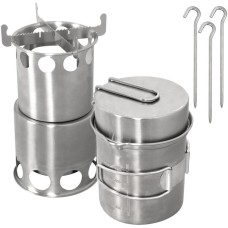 Печь-щепочница складная с набором посуды MULTIDOM DA84-192