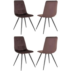 DOMFY Комплект стульев Chilly 4, 4шт, на ножках, ткань, коричневый [dk-chilly_1/it6_4]