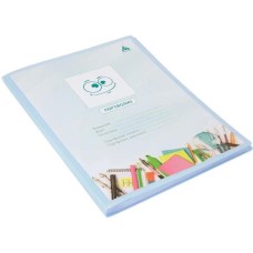 БЮРОКРАТ Папка-портфолио GEMPP40AZ с 40 прозрачными вкладышами Gems A4 пластик 0.7мм голубой топаз