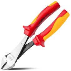 Бокорезы DELI Диэлектрические усиленные диагональные бокорезы DL512207 180мм, сталь Cr-V, сертификат VDE для работ под напряжением до 1000 В