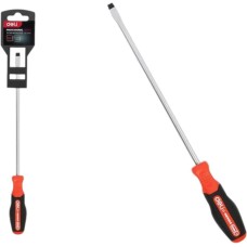 DELI Шлицевая DL3452 SL8x250мм сталь S2, матовый стержень, двухкомпонентная прорезиненная рукоять